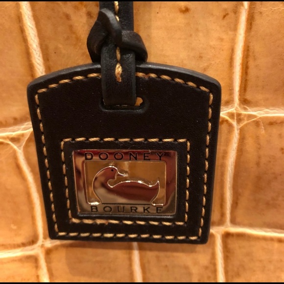 Dooney & Bourke Leather Croco Embossed Satchel - Picture 2 of 7